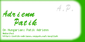 adrienn patik business card